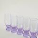 Set of 6 lilac cocktail glasses, Italian design, 1980.