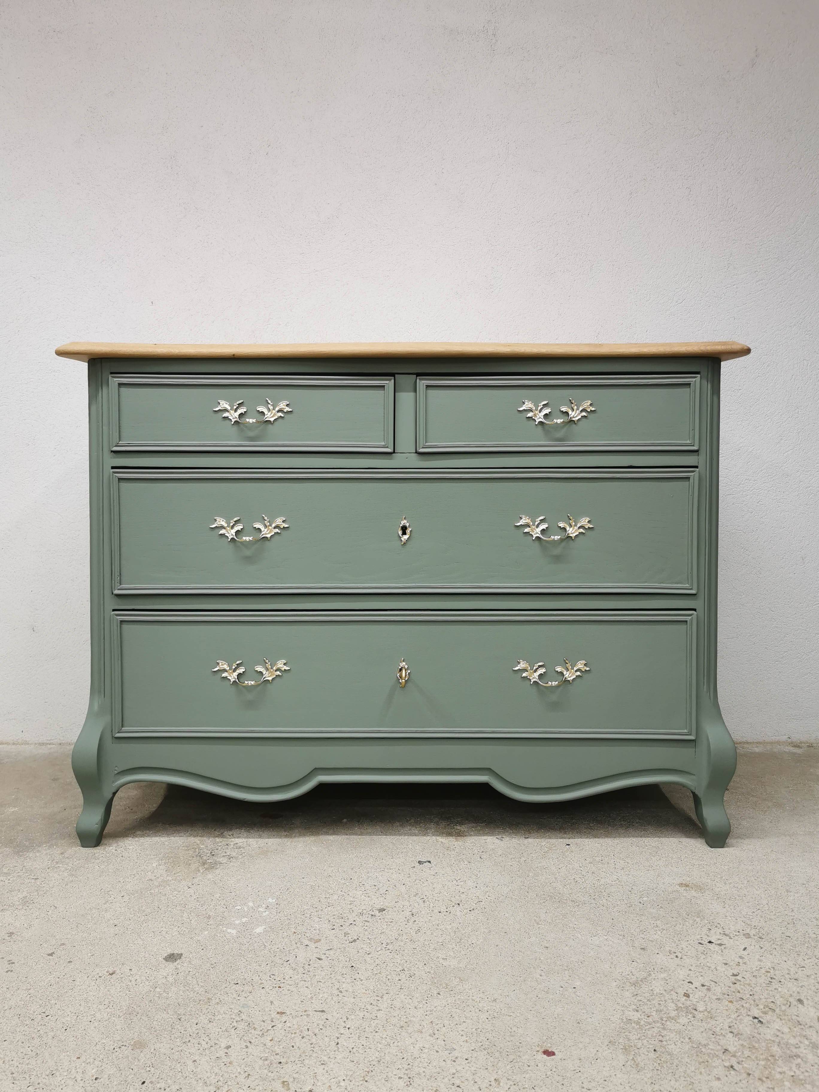 Vintage oak commode, renovated