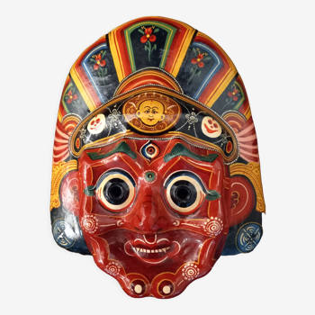 Wall mask of a hindu deity