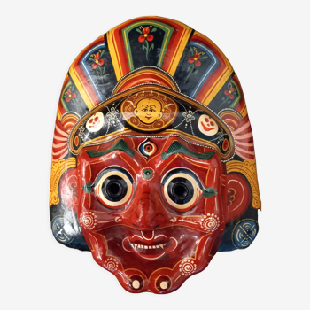 Masque mural d'une divinité Hindoue