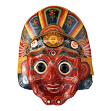 Masque mural d'une divinité Hindoue