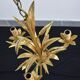 3-branched vintage golden wheat chandelier