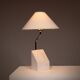 Marble and steel table lamp from Bergboms Scanlicht, 1970s, Sweden