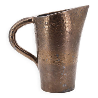 Golden ceramic pitcher, 1950s
