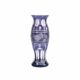 Purple engraved glass vase decorated with roses and "bubbles"