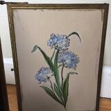 Triptych brass mirror 59x27cm