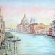 Dibujo de Venecia. Grand canal.