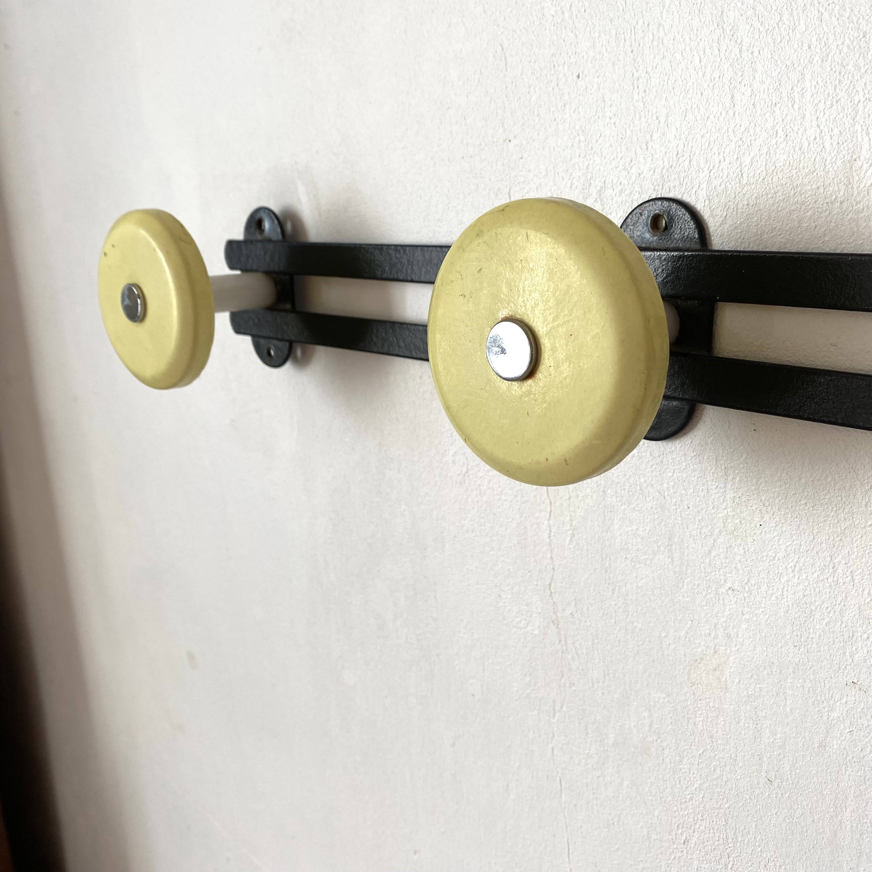 Vintage wall coat rack with 5 hooks