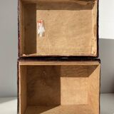 Vintage Chinese rectangular box in woven and lacquered bamboo