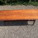 Table en palissandre Topform. Table basse vintage. Sangles en cuir
