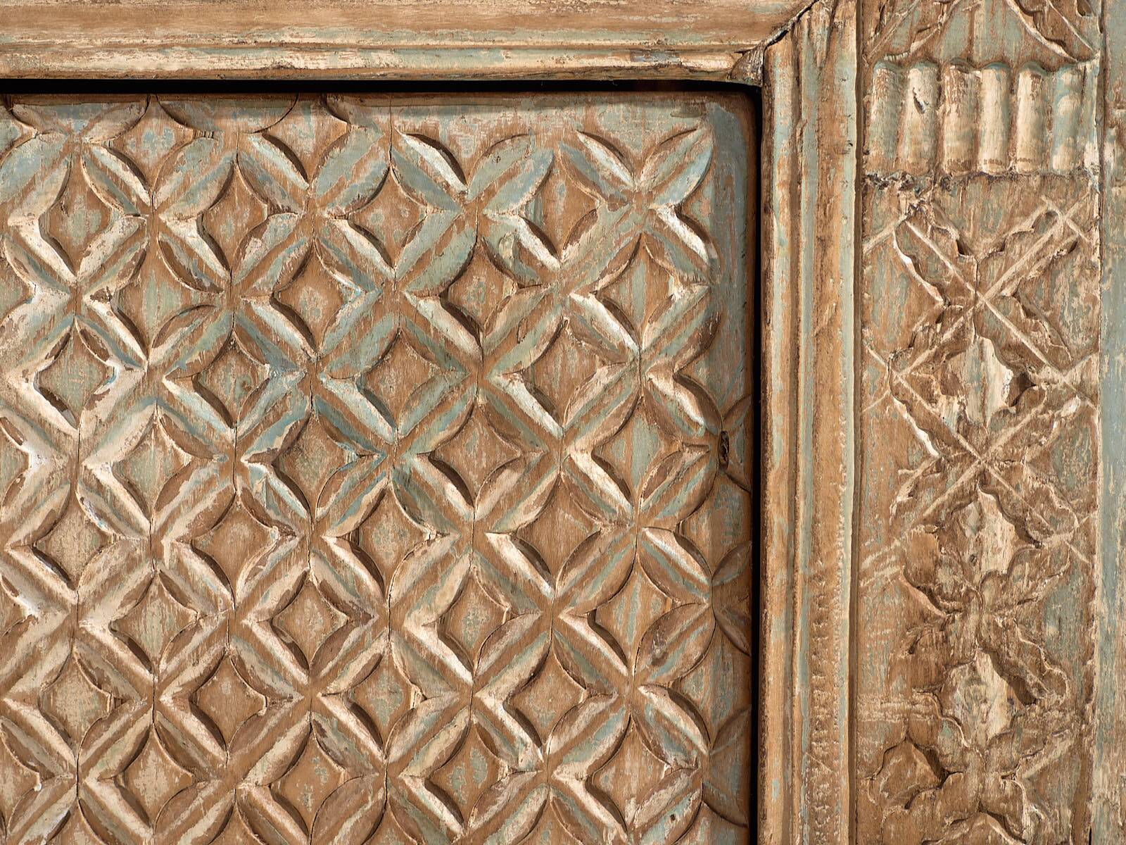 Antique mint green patinated TV cabinet (c.1900) #33