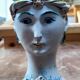 Bust vase head of a woman — Sicilian ceramic — Valde Manufacture