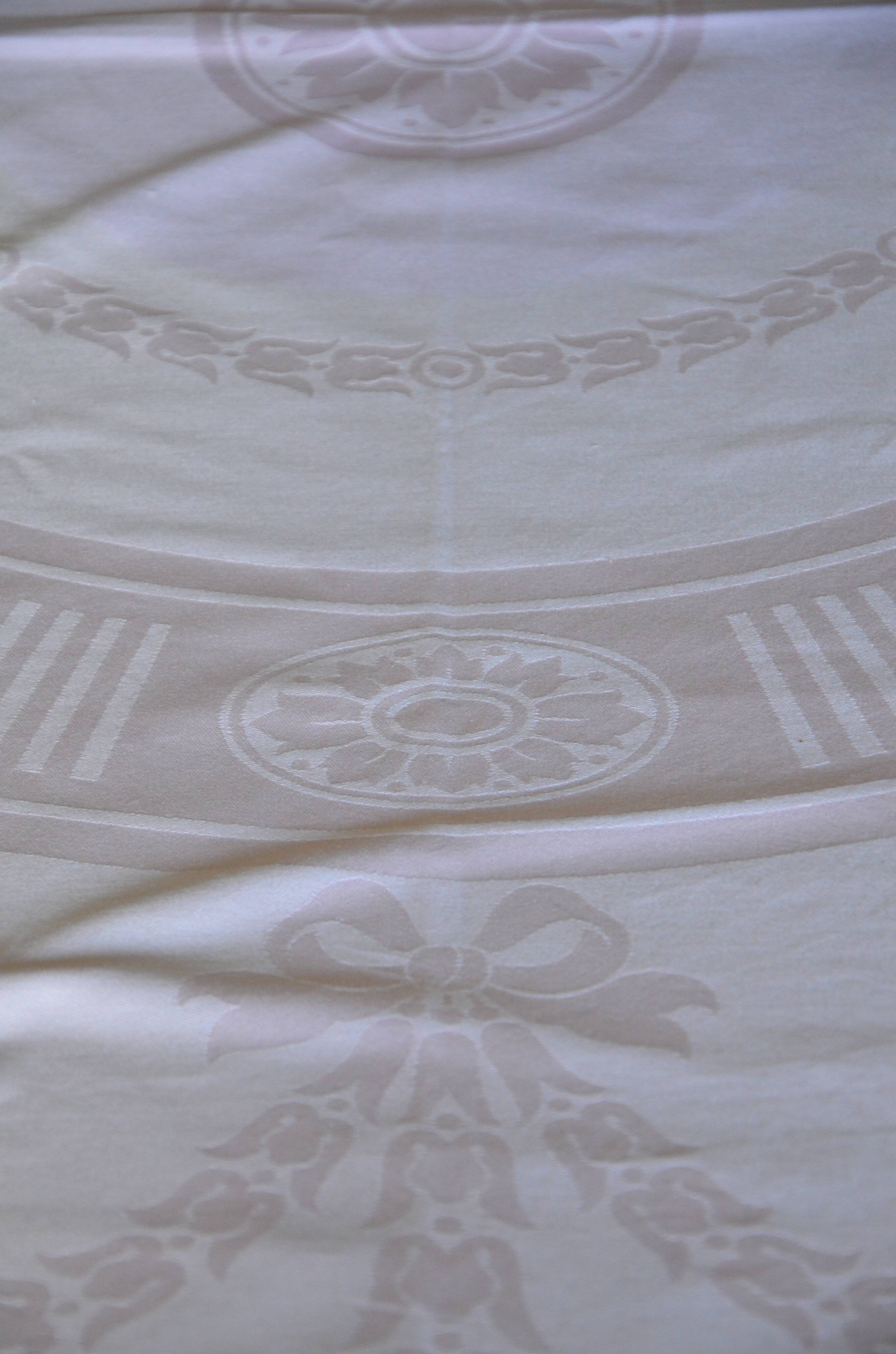 Powder pink cotton tablecloth