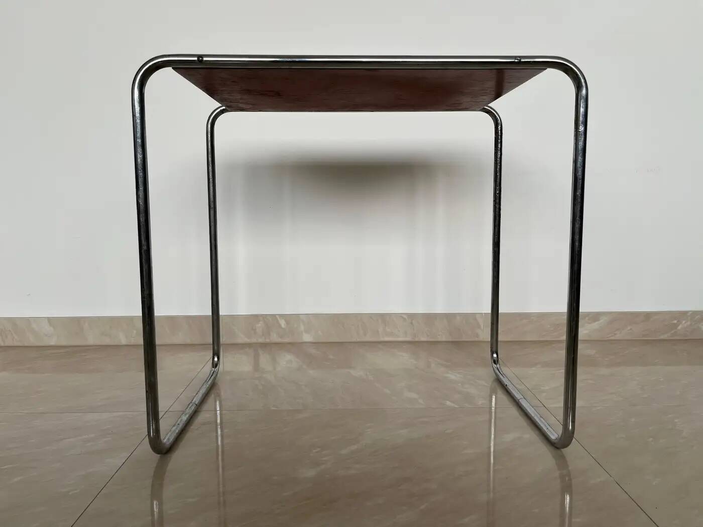 Bauhaus chrome nesting table B9 by Marcel Breuer for Mucke Melder, 1930s