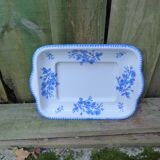 Rectangular hollow dish with blue flower pattern Limcolor
