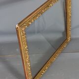 Nineteenth century frame gilded stucco wood decoration of roses 34x27 foliage 30.8x24.2 cm SB