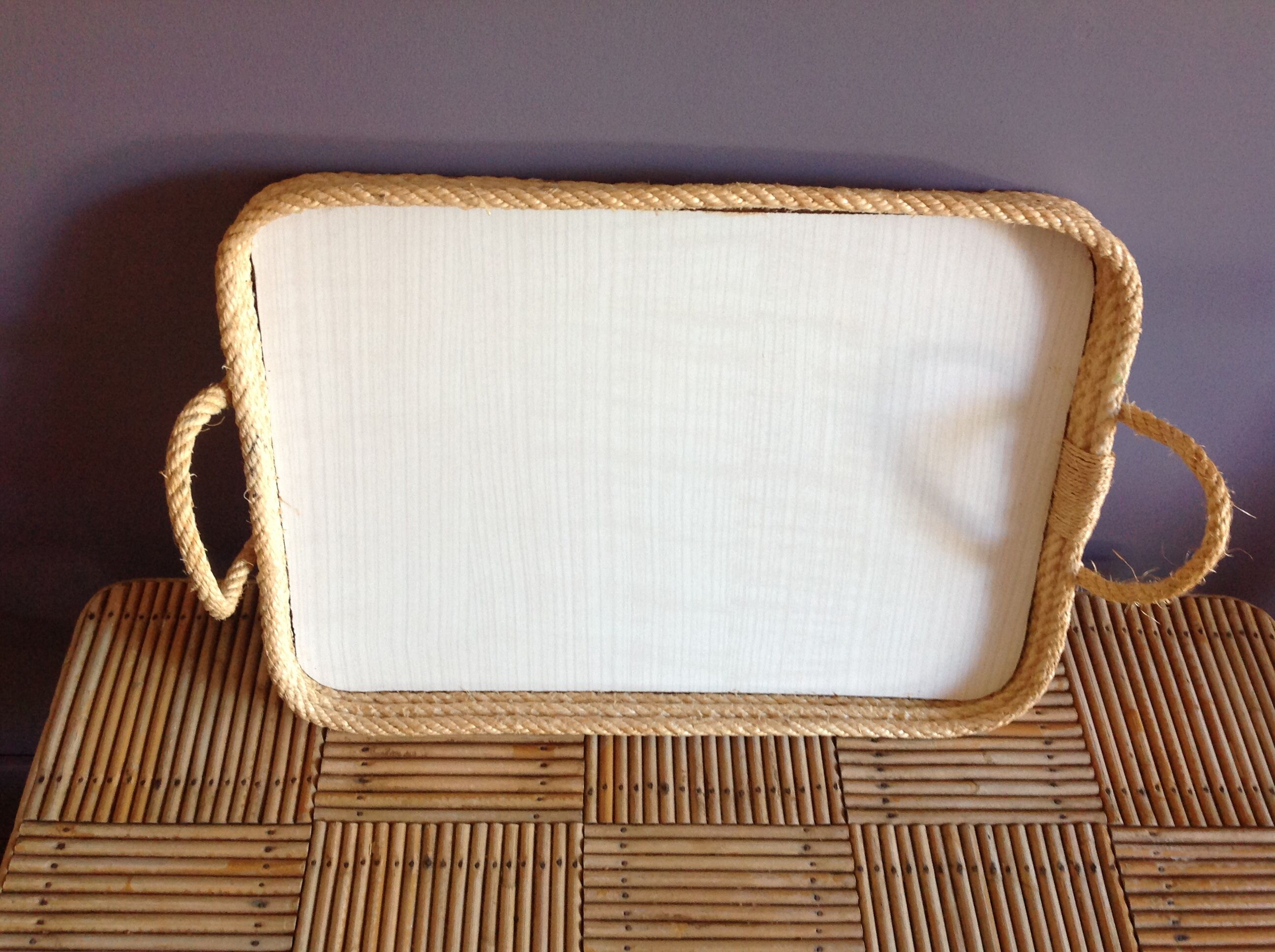 String and formica tray