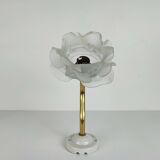 Brass and glass “flower” wall light