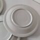 6 vintage Italian Quadrifoglio dessert plates with forget-me-not decoration.