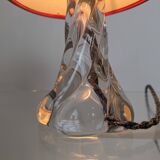 Pair of crystal bedside lamps