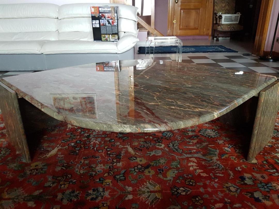 Table basse marbre, Roche Bobois, années 70
