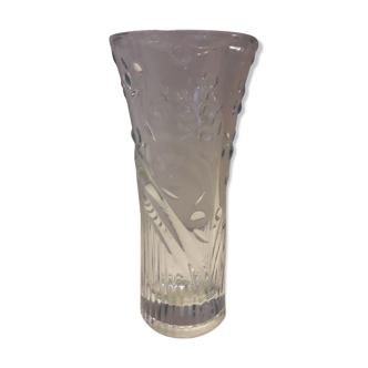 Transparent glass vase