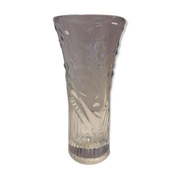 Vase en verre transparent