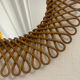 Vintage wicker art rattan mirror