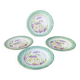 Set of 4 old L&G Luneville dessert plates