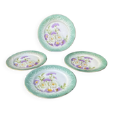Lot de 4 assiettes à dessert L&G Luneville anciennes