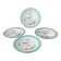 Set of 4 old L&G Luneville dessert plates
