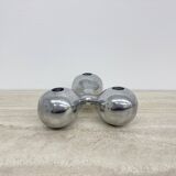 Mid-century design atomic aluminium candle stick ball shaped , 1970s