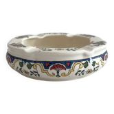 Vintage round ashtray in Digoin Sarreguemines earthenware.