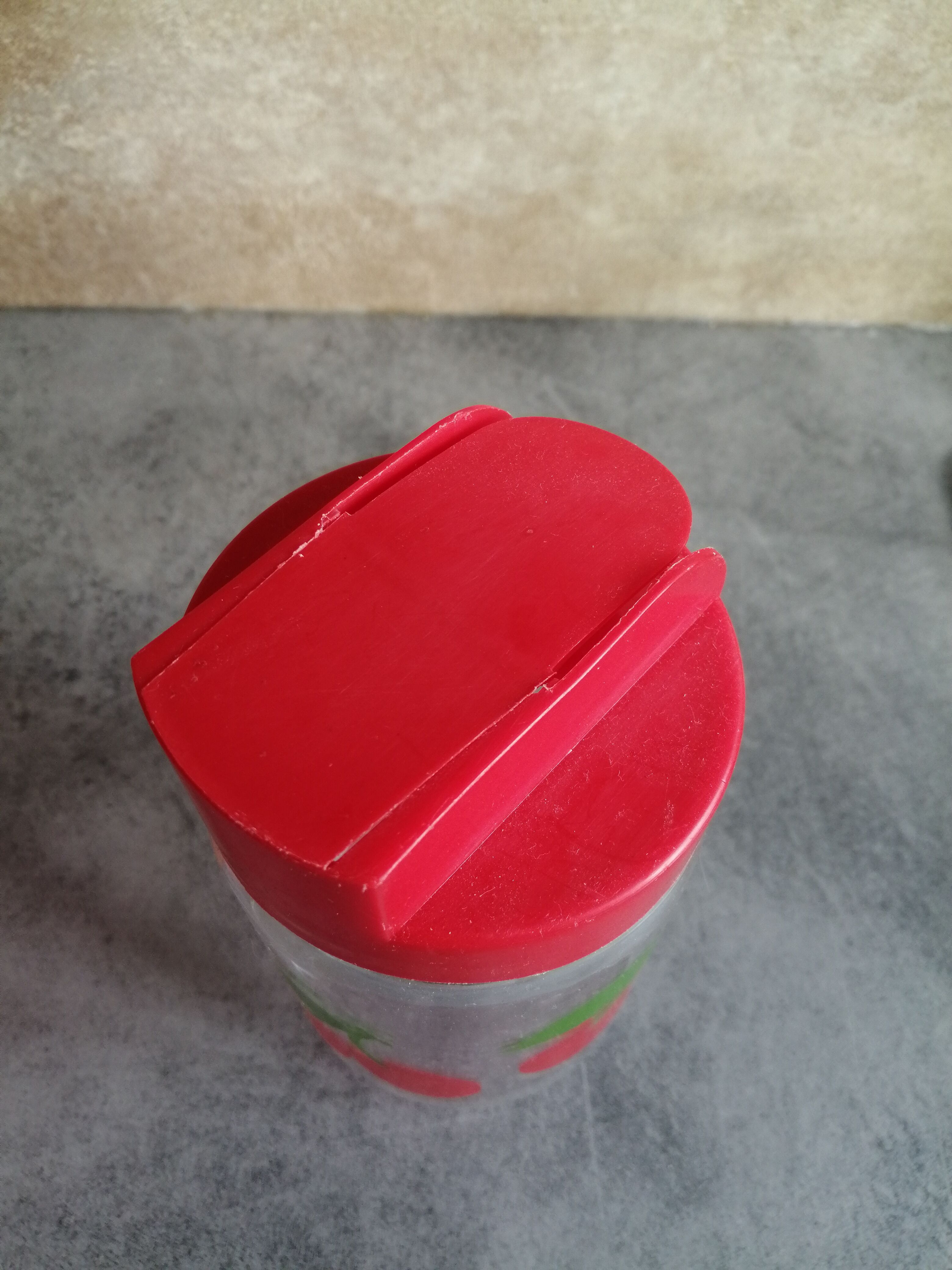 Pot sprinkle Henkel, glass, apple decoration