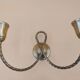Paire d' appliques en laiton forme corde