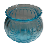 Vase bleu boule signé