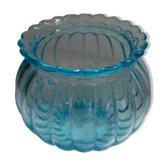 Blue ball vase signed