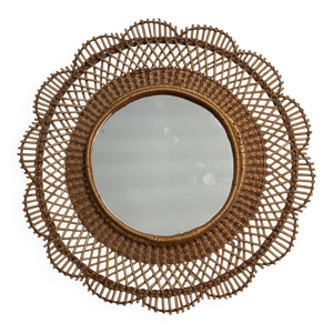miroir en rotin, france