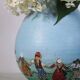 Vase, hand-painted, vintage