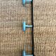 Vintage metal coat rack with 3 hooks