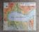 Vintage school map of France, Mediterranean, Corsica, Massif Central