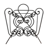 Vintage 50s cast iron magazine rack