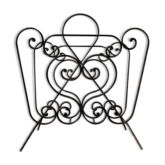 Vintage 50s cast iron magazine rack