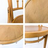 Vintage café chaise entretoises chaises chaise en bois Mid Century Retro Bistro chaise tournée ronde