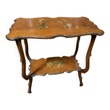 Marquetry table Art Nouveau