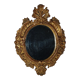 Oval mirror gilded stucco wood