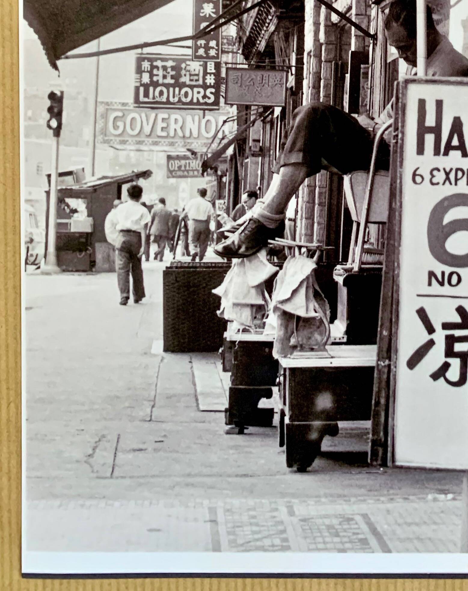 Timeless Street Scene – Barber Shop, Chatham Square, Chinatown (1956)