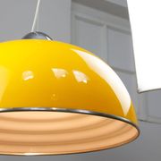 Rare Large Yellow Space-age Pendant from Guzzini, 1970s