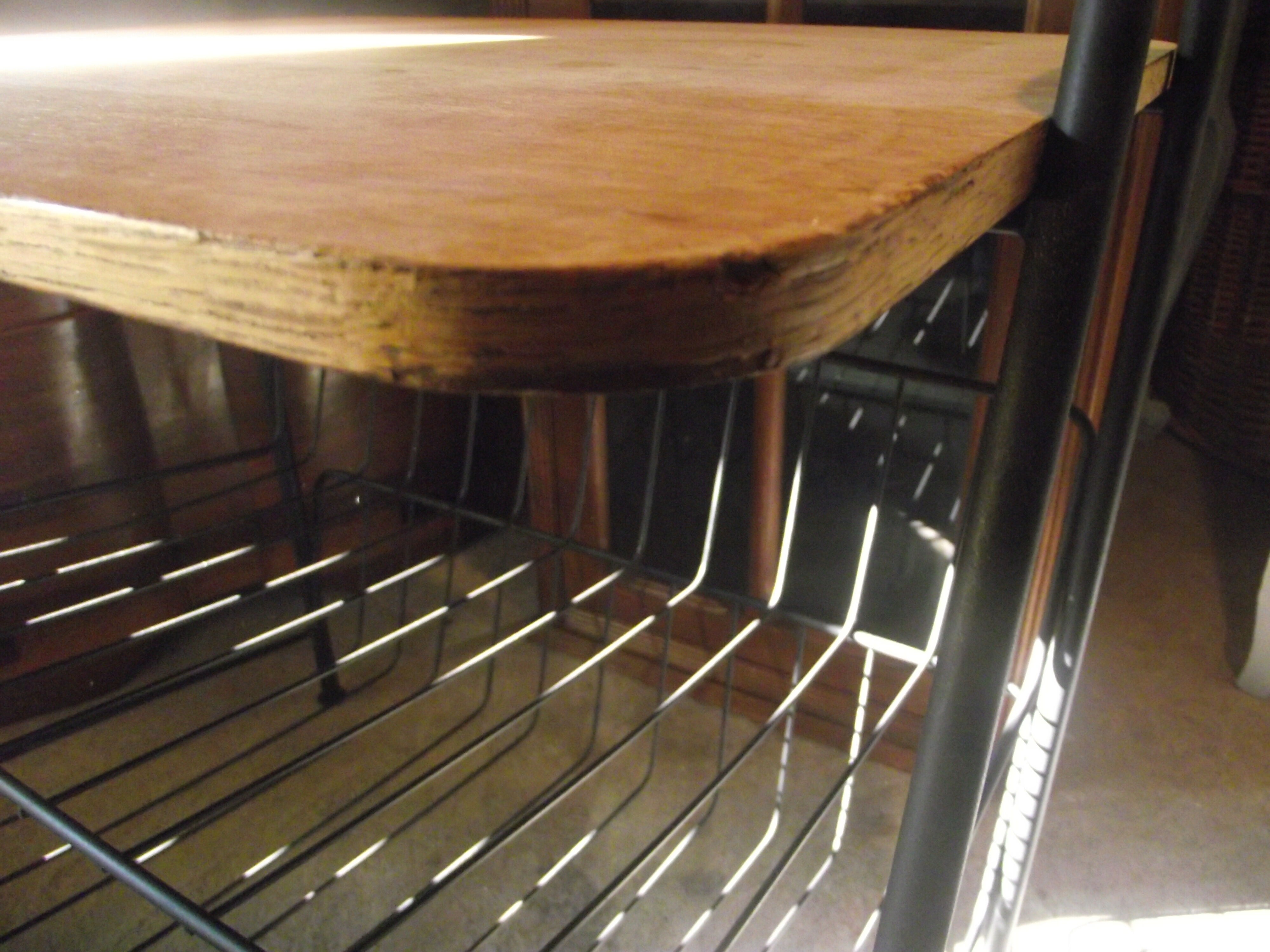 60s side table metal and wood