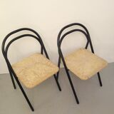 Four straw chairs from the 70s